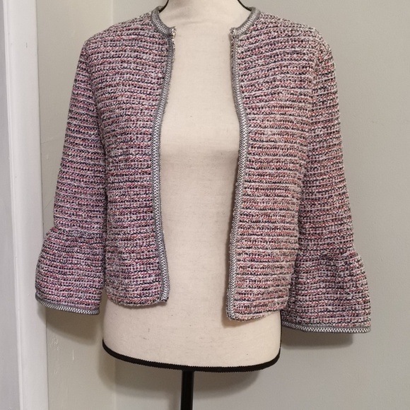 Loft Bell Sleeve Tweed Blazer - Picture 1 of 6